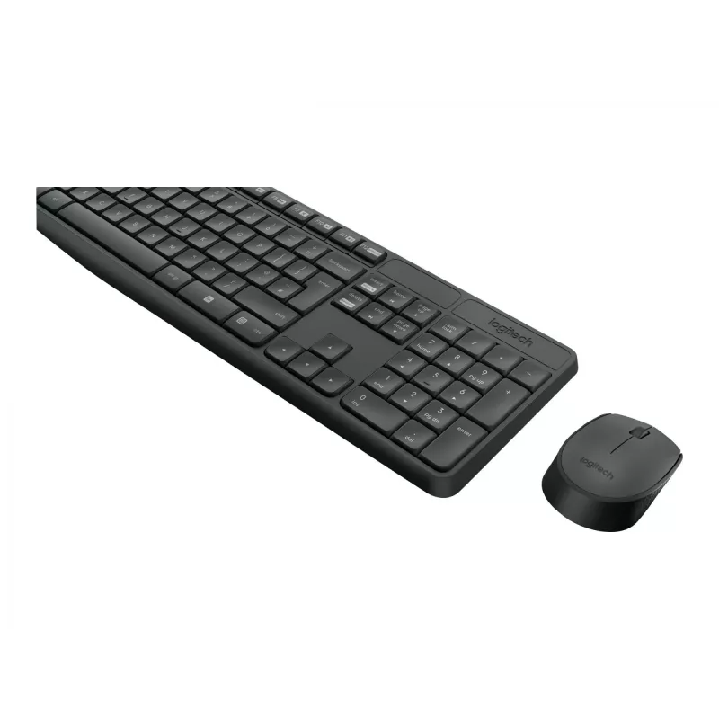 Logitech MK235 - conjunto teclado e rato - sem fios - 2,4 GHz - português