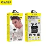 Auscultadores Bluetooth 5.0 T29 TWS AWEI + estação de carregamento preto/preto