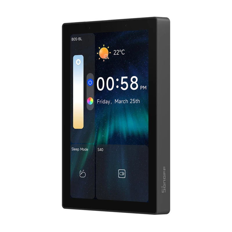 SONOFF NSPanel Pro 120 Painel de controlo inteligente Matter WiFi/Bluetooth/ZigBee (preto)