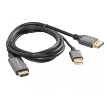 CABO HDMI(M)->DISPLAYPORT(M) 1M 4K PRETO LANBERG