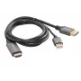 CABO HDMI(M)->DISPLAYPORT(M) 1M 4K PRETO LANBERG
