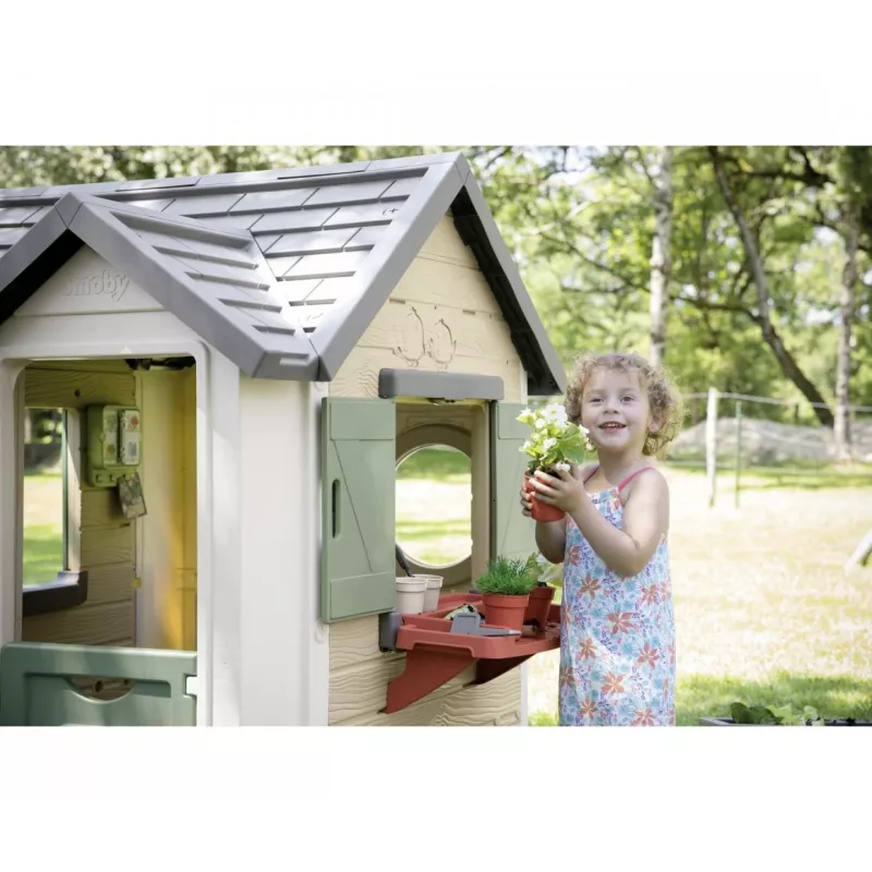Casa de brincar SMOBY 810408 casa de jardim autónoma para crianças a partir de 2 anos multicolor com 1 porta