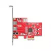 DeLOCK 90738 Adaptador PCIe Firewire interno IEEE 1394 vermelho