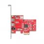 DeLOCK 90738 Adaptador PCIe Firewire interno IEEE 1394 vermelho