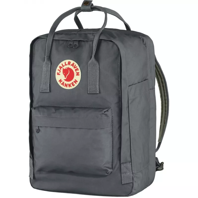 Mochila casual Fjällräven Kanken Laptop 15 polegadas Cinzento — 280×160×400 mm, Poliamida/PP/Vinil