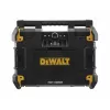 Rádio portátil DeWalt DWST1-81078-QW — sintonizador digital AM/FM, ecrã LED, 4 altifalantes, funcionamento AC/DC, porta USB, saída AUX