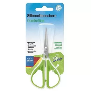 Tesoura WEDO 975 411 universal corte reto individual 114 mm, verde/branca