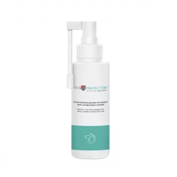 Solução de higiene oral JM Sante Vet Protector Fresh 100 ml para cães e gatos, prevenção do tártaro