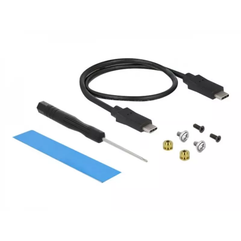 Caixa para SSD DeLOCK caixa combo externa USB Type-C para M.2 NVMe PCIe ou SATA SSD
