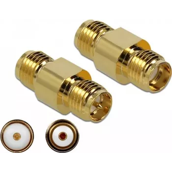 Conector de cabo DeLOCK 89975 SMA RP-SMA dourado
