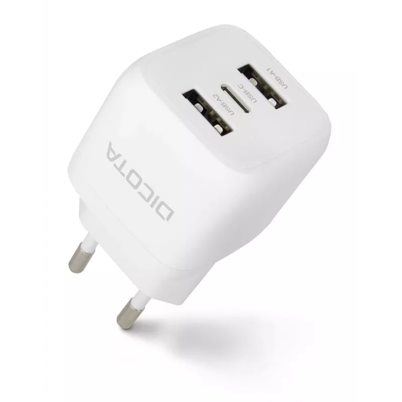 DICOTA D32069 Carregador para dispositivos móveis Portátil, Smartphone Branco AC Carregamento rápido Interior