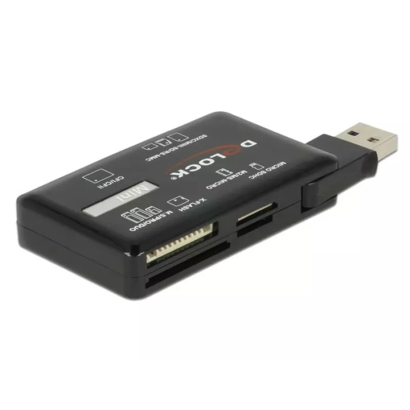 Leitor de cartões SuperSpeed USB DeLOCK CF SD Micro SD MS M2 xD 5 Gbps