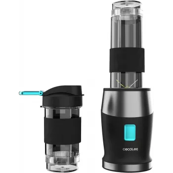 Batedeira Cecotec | Power Titanium 900 ProGo | Aparelho de mesa | 900 W | Capacidade do recipiente 2x0,57 L | Trituração de gelo | preto