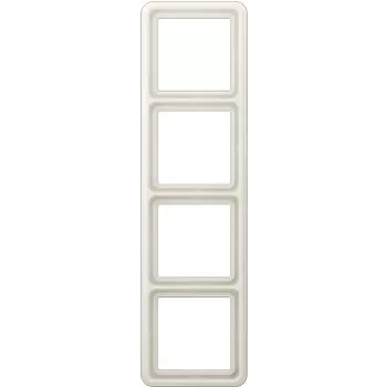 Jung CD 500 CD 584 W moldura quádrupla, vertical/horizontal, branco