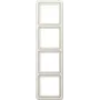 Jung CD 500 CD 584 W moldura quádrupla, vertical/horizontal, branco