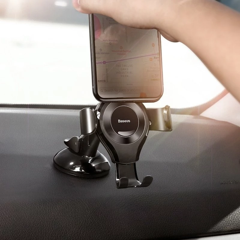Suporte de carro por gravidade Baseus Osculum para telefone (preto)