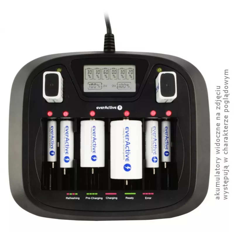 everActive NC-900U carregador de pilhas universal
