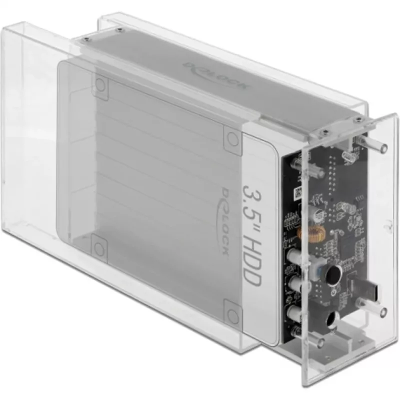 Caixa para HDD/SSD DeLOCK 42624 transparente 2,5/3,5 polegadas