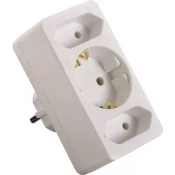 Extensão elétrica múltipla AS Schwabe 49111 — 4 tomadas, branca