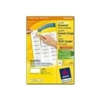 Etiquetas universais AVERY Zweckform QuickPEEL, 48 x 21 mm branco, margem contínua, ProNature – certificado FSC (3650)