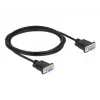 Cabo série DeLOCK 86605 preto 2m RS-232 Sub-D9