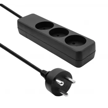 Tomada múltipla ProXtend K3-KIT15B 3 tomadas, cabo de 15 m