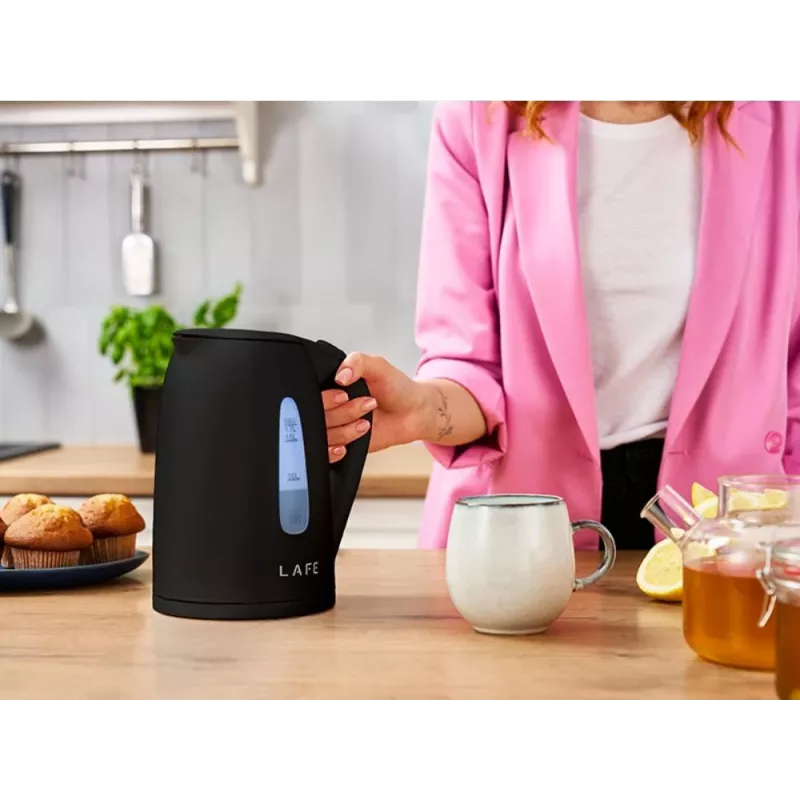 Chaleira elétrica LAFE 1,7 l 2200 W preta