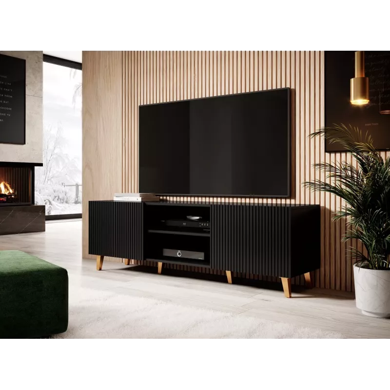 Móvel RTV Cama PAFOS 150x42x52 preto mate