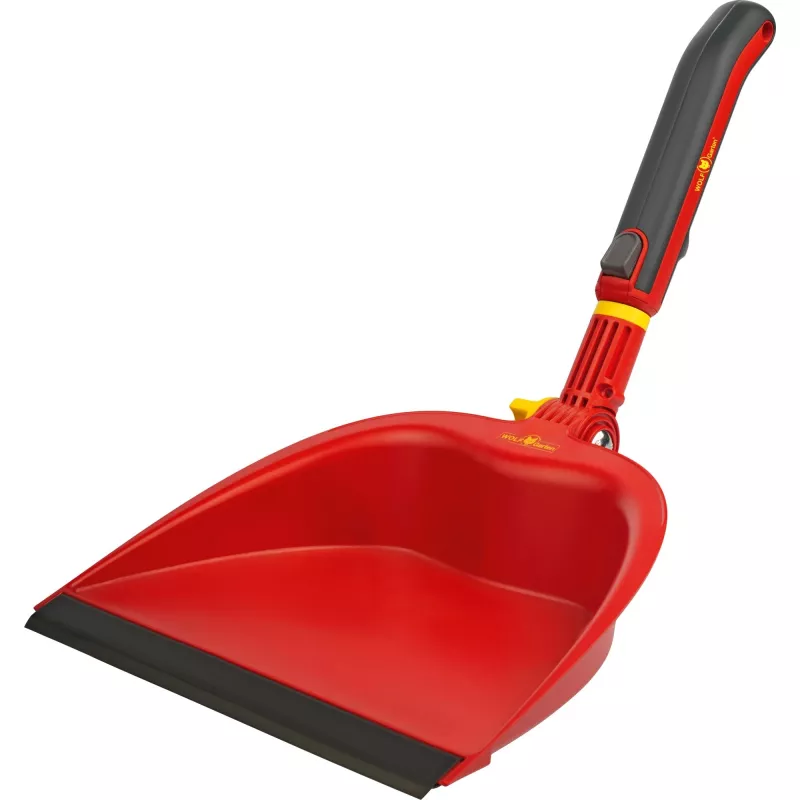Pá de lixo WOLF-Garten BK-M 25 cm vermelha/cinzenta — pá de lixo de exterior para jardim, compacta com 25 cm de largura