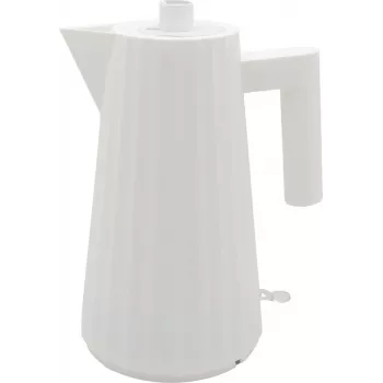 Chaleira elétrica Alessi MDL06 W Plissé branca, ficha EU (MDL06 W)