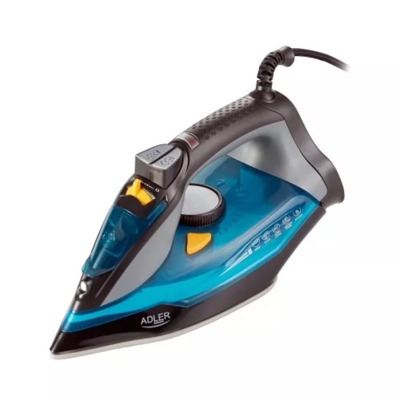 Adler AD 5032 ferro a vapor, 3000 W, azul/cinzento