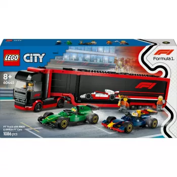 LEGO CITY 60445 F1 - Camião com carros RB20 e AMR24 F1