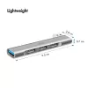 Hub LogiLink USB 3.2 Gen1 4 portas USB-A 1x USB3.0 AF 3x USB2.0 AF UA0436