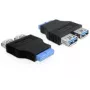 Adaptador Delock USB 3.0 Pin Header fêmea > 2 x USB 3.0 fêmea - lado a lado (65324)