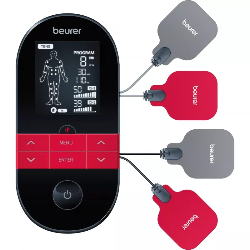 Eletroestimulador TENS/EMS Beurer EM 59 Heat - 64 programas, bateria
