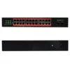 Switch de rede QOLTEC Gigabit Ethernet PoE 24xRJ45 2xSFP