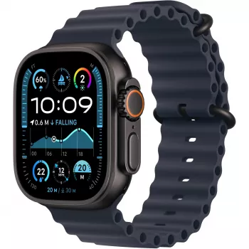 Pulseira Apple 49mm Navy Ocean Band Extension preto acabamento titânio