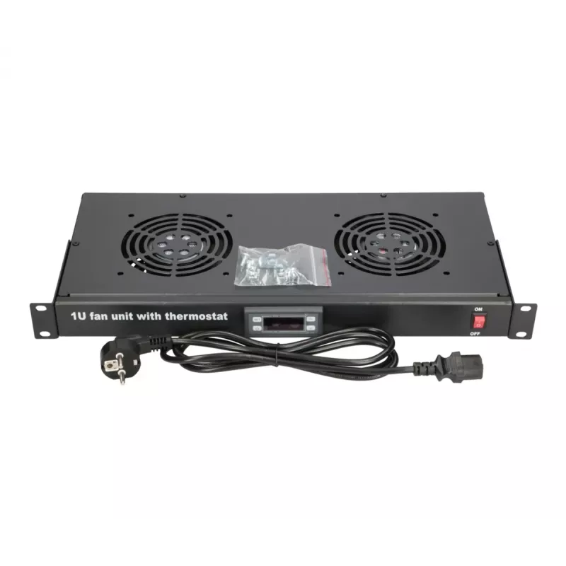 Painel de ventoinhas Extralink EX.19089 19 polegadas 2 ventoinhas com termostato