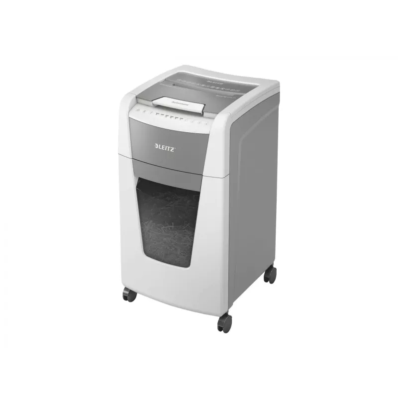 Leitz IQ Autofeed Office 300 destruidora de documentos automática P4, corte cruzado, 22 cm, 4 x 30 mm, 60 L, 500 folhas, 55 dB