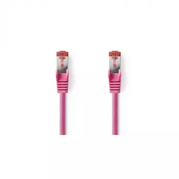 Nedis - Cabo de rede - RJ-45 (M) para RJ-45 (M) - 15,0 m - SFTP - CAT 6 - moldado, redondo - rosa (CCGP85221PK150)