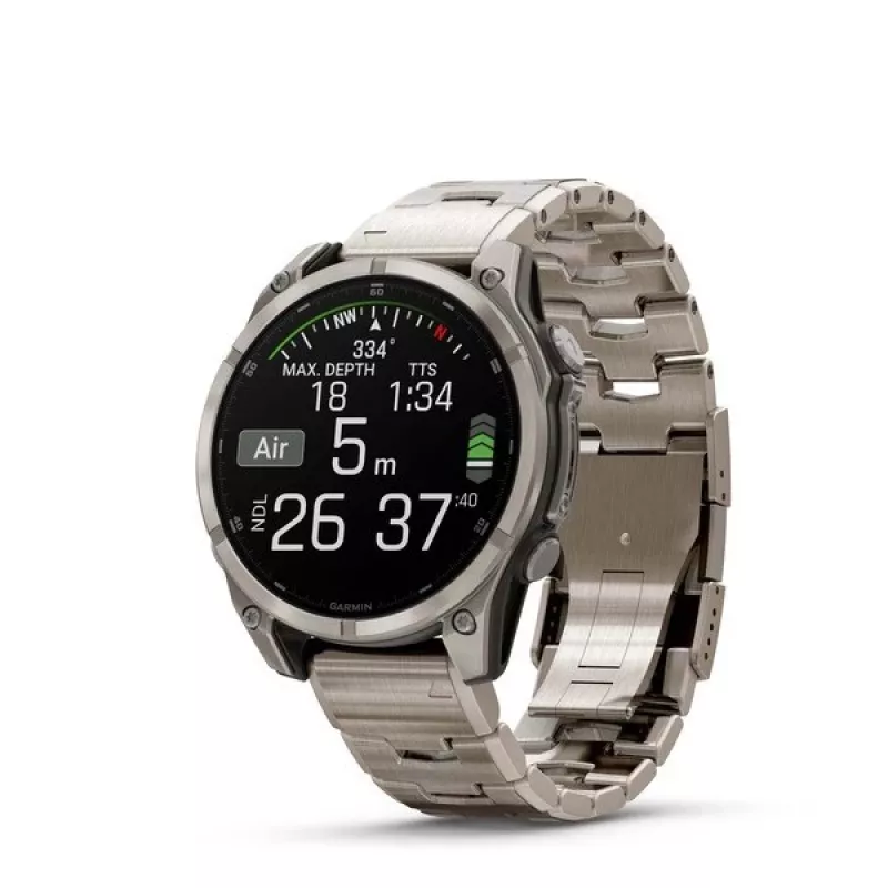 Smartwatch GARMIN Fenix 8 47 mm, 1.4 polegadas (3,56 cm) AMOLED 454×454, Titânio, Wi‑Fi, GPS