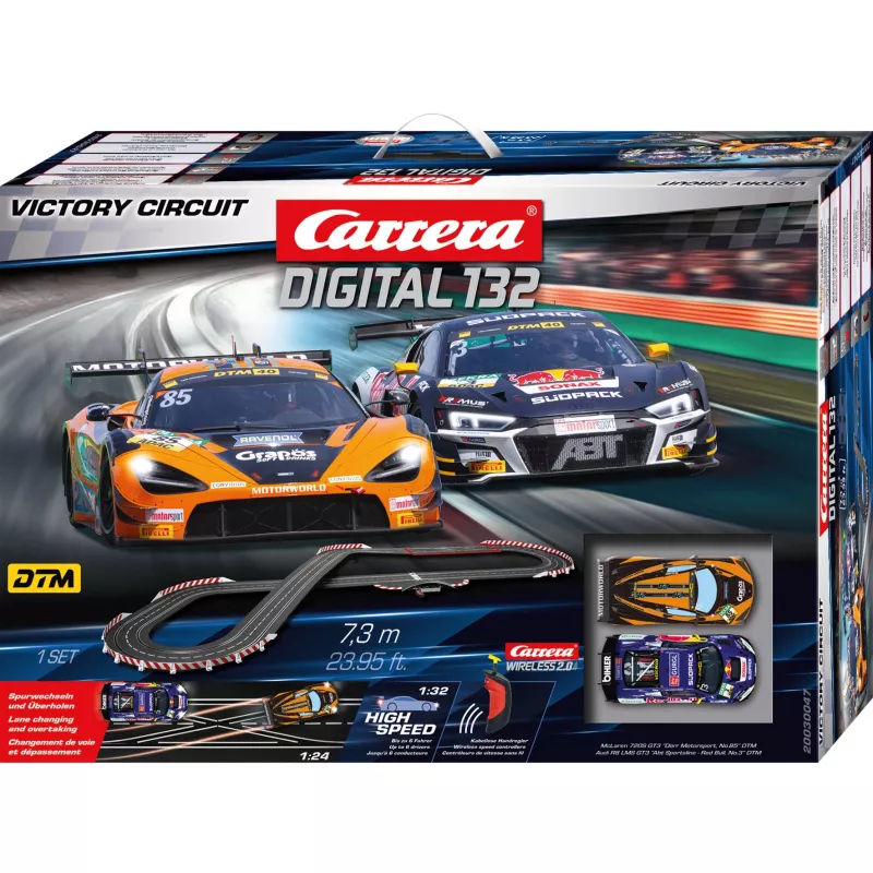 Pista de carros de slot CARRERA DIGITAL 132 Victory Circuit, layout digital 1:32 escalável