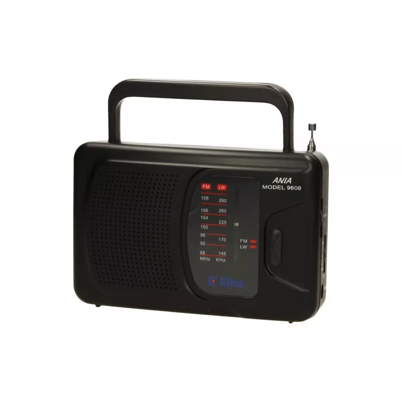 Rádio alimentação por rede e pilhas FM, LW Eltra Ania