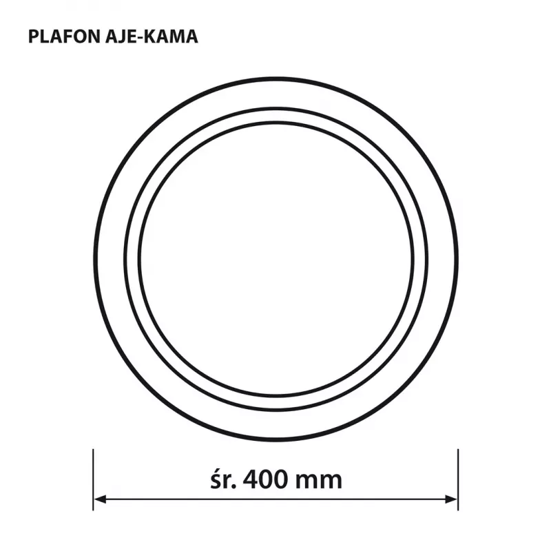 Lâmpada de teto LED ActiveJet AJE-KAMA 24W redonda 4000K 2580 lm IP20 40 cm
