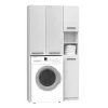 Armário de casa de banho Top-E-Shop MARPOL DD BI – independente, branco, 10 prateleiras
