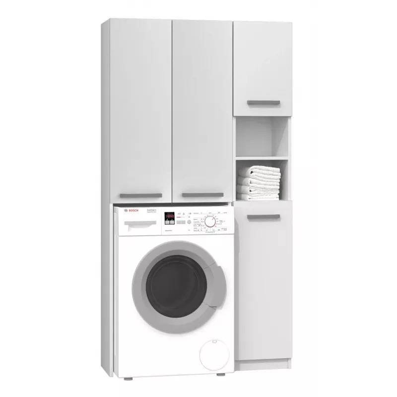 Armário de casa de banho Top-E-Shop MARPOL DD BI – independente, branco, 10 prateleiras