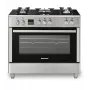 Fogão misto a gás e elétrico de instalação livre Ravanson KWGE-K90, 5 zonas de cozedura, 90 cm, inox