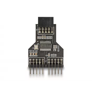 Adaptador de cabo DeLOCK 60045 9 pinos USB 2.0 2 x pin header de 9 pinos preto