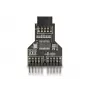 Adaptador de cabo DeLOCK 60045 9 pinos USB 2.0 2 x pin header de 9 pinos preto