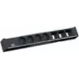 Bachmann extensão elétrica universal 3 m 4 tomadas AC interior preto prateado